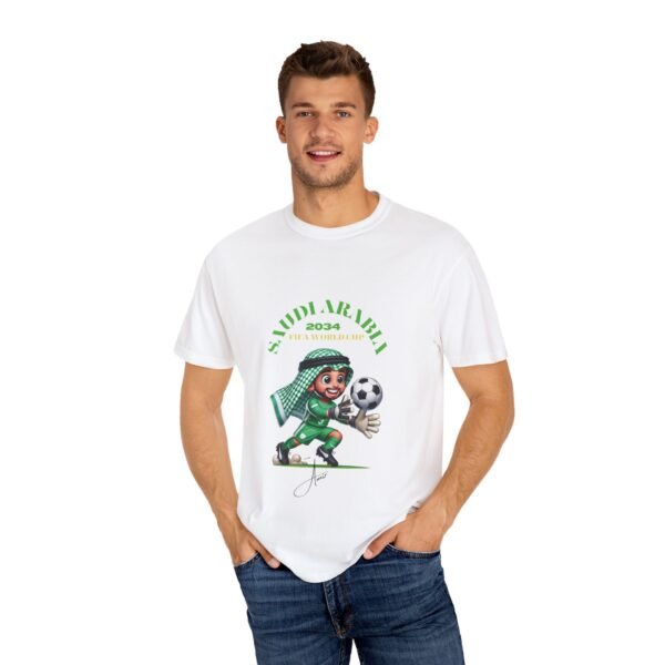 Unisex Garment-Dyed Soccer T-Shirt - Saudi Arabia 2034 FIFA World Cup - Image 4