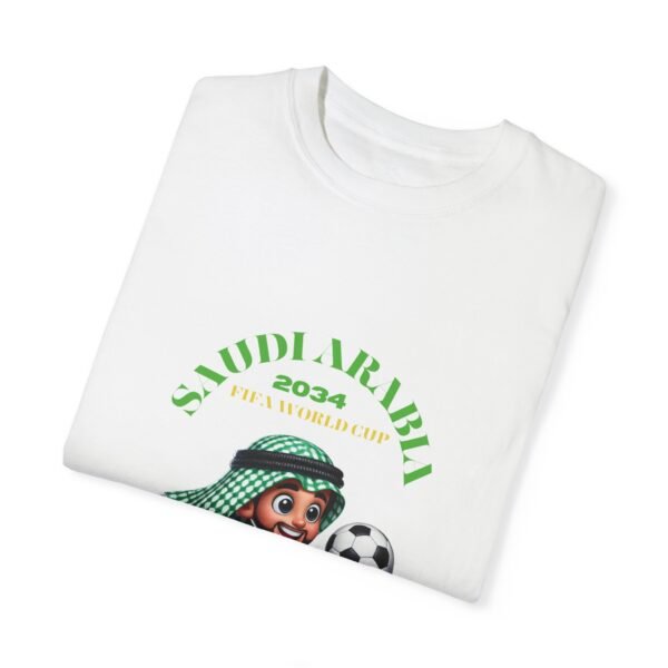 Unisex Garment-Dyed Soccer T-Shirt - Saudi Arabia 2034 FIFA World Cup - Image 3