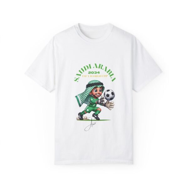 Unisex Garment-Dyed Soccer T-Shirt - Saudi Arabia 2034 FIFA World Cup