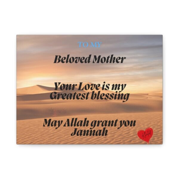 Matte Canvas, Stretched, 1.25" 'Beloved Mother'